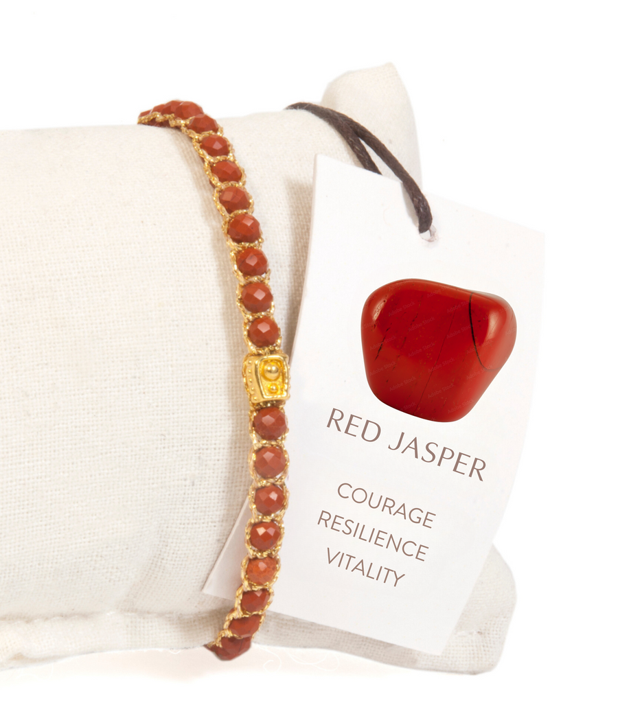 Red Jasper Bracelet | Gold