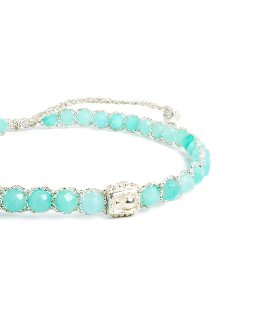 Amazonite from South Africa Bracelet | Silver