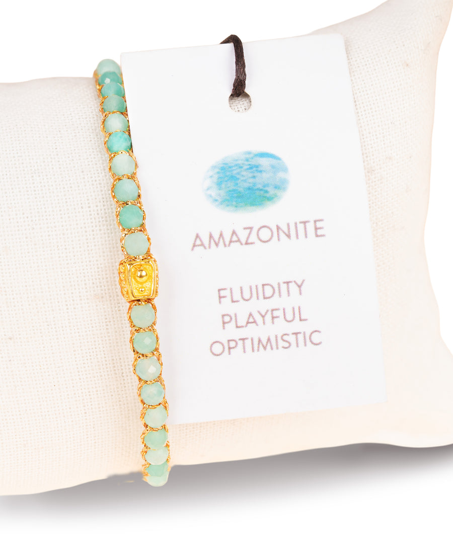Amazonite Bracelet from South Africa | GOLD