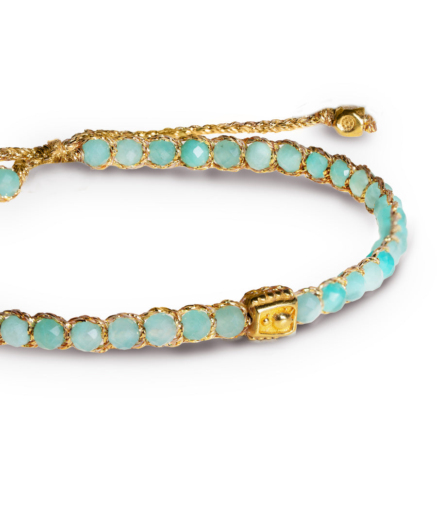 Amazonite Bracelet from South Africa | GOLD