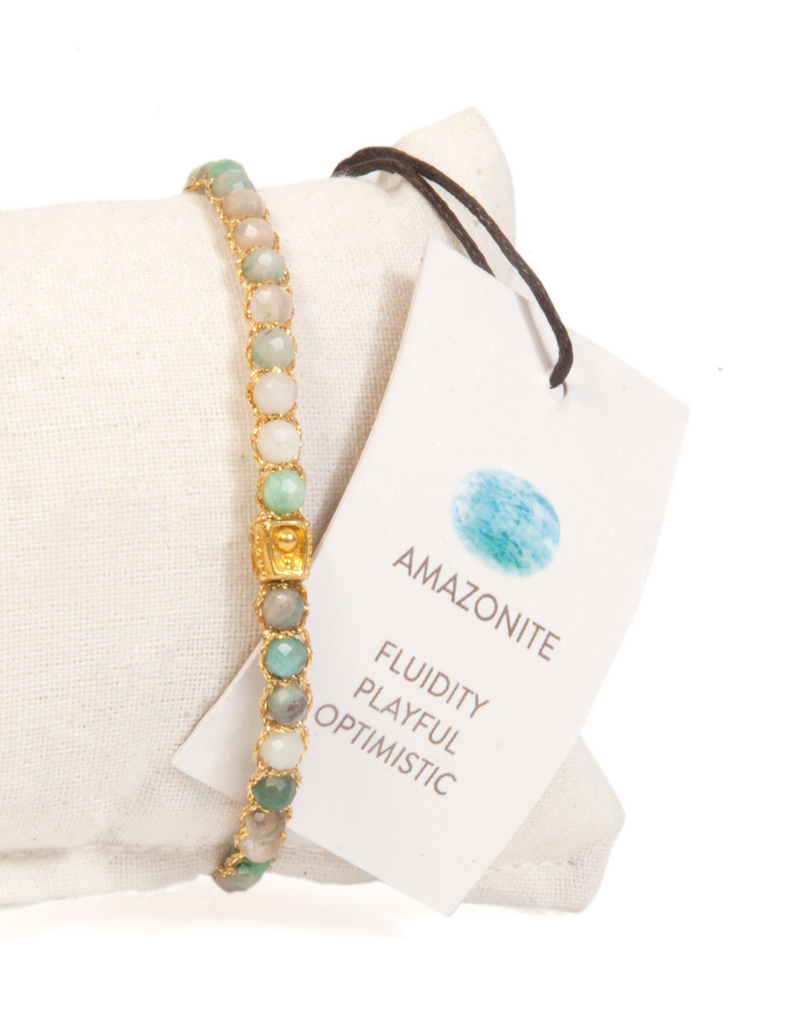 Amazonite Bracelet | Gold