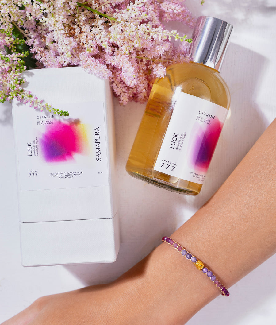 Bundle, Angel No.777,hand-blended Gem Aura Fragrance infused with Citrine.