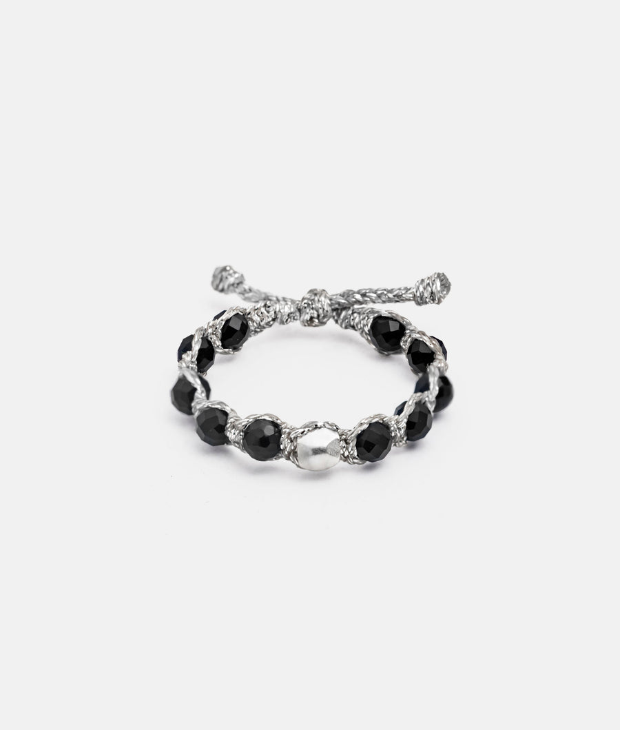 Black Spinel Rings | Silver