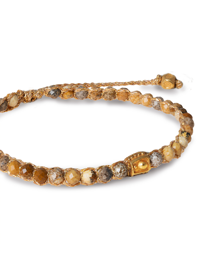 Brown Jasper Bracelet | Gold