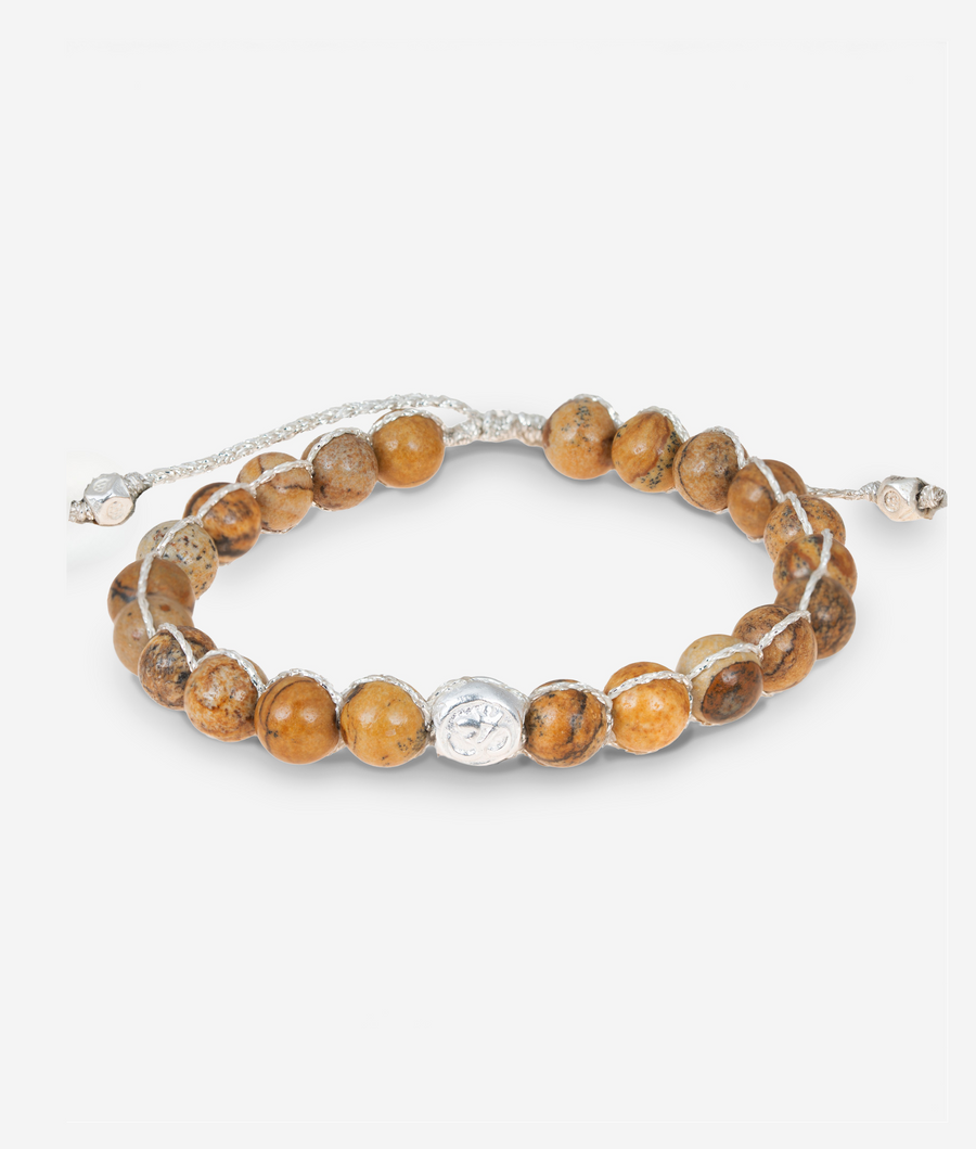 Brown Jasper 6mm Bracelet | Silver