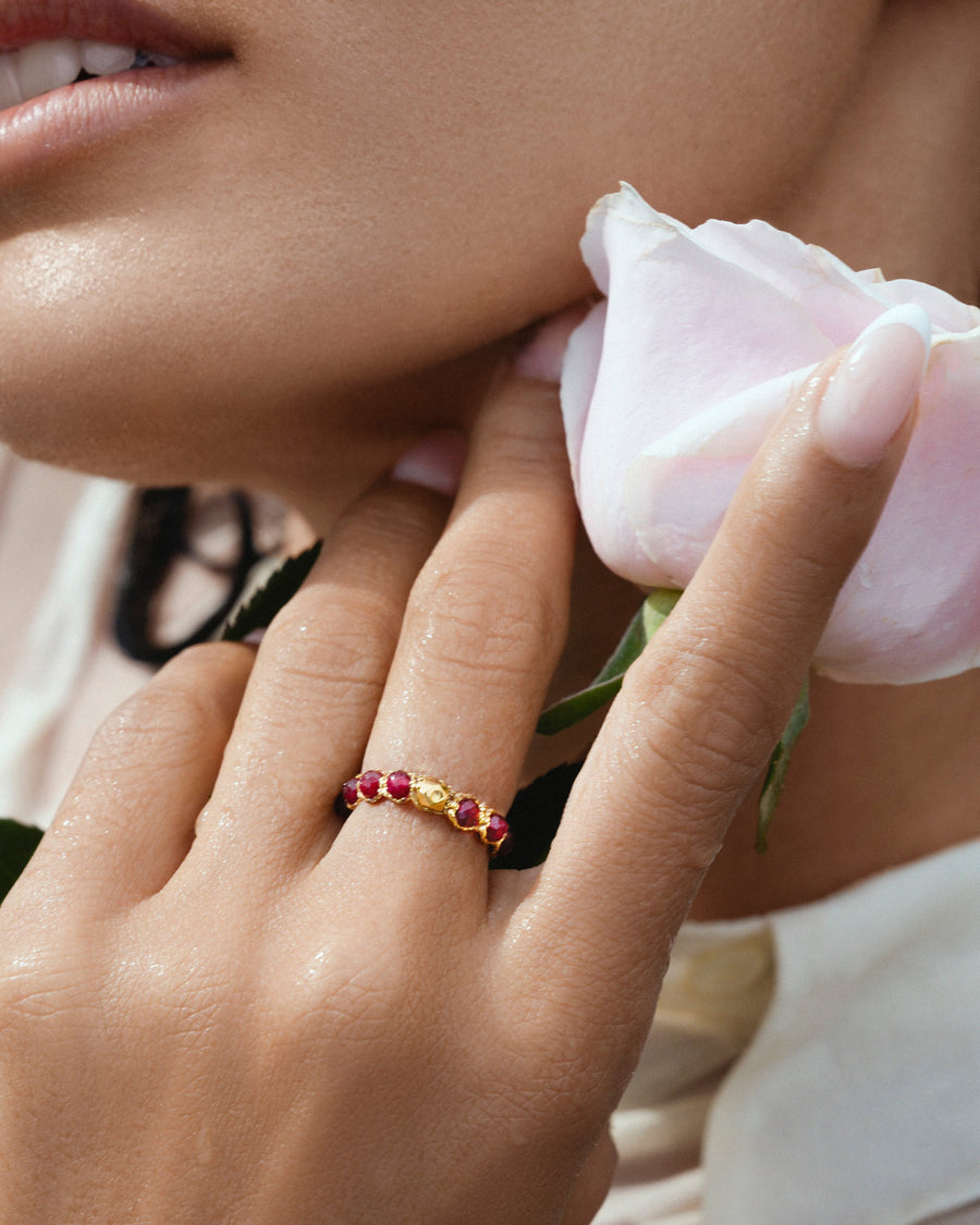 Red Aventurine Rings | Gold