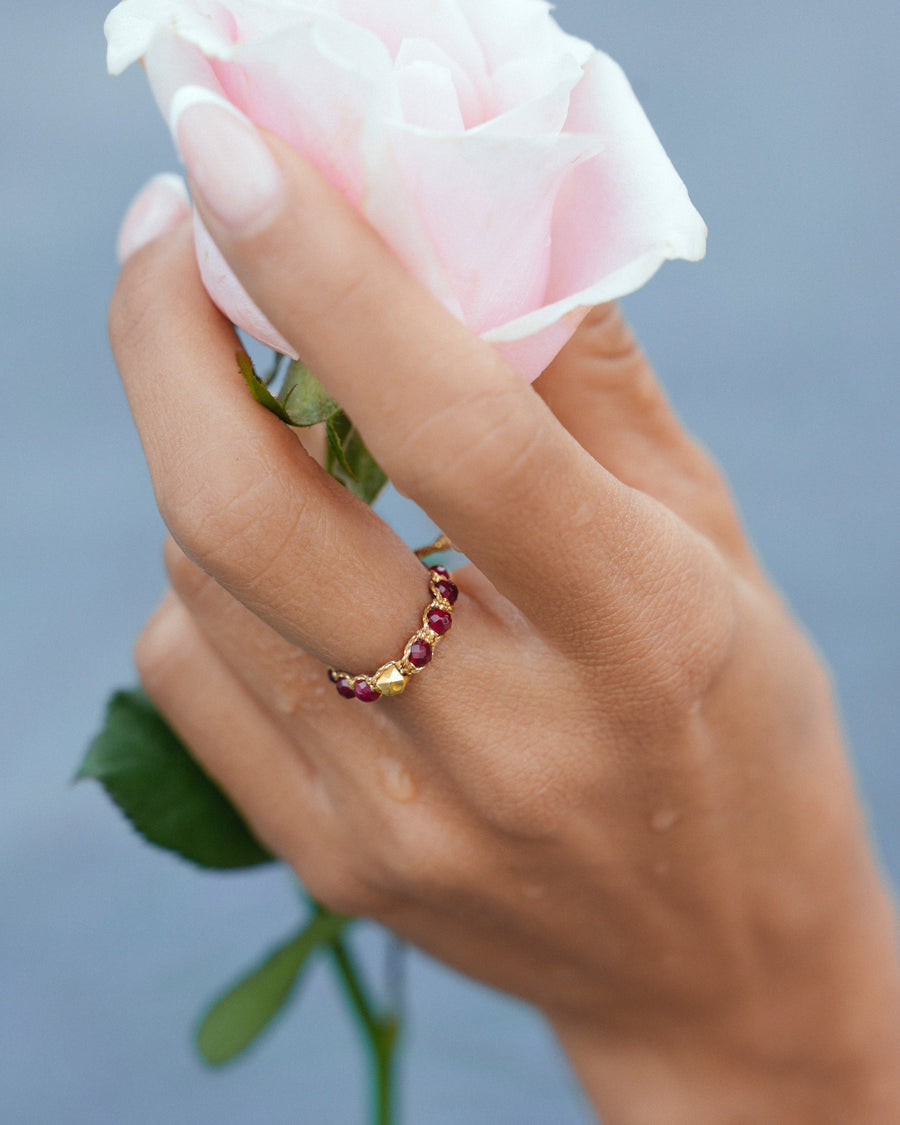 Red Aventurine Rings | Gold