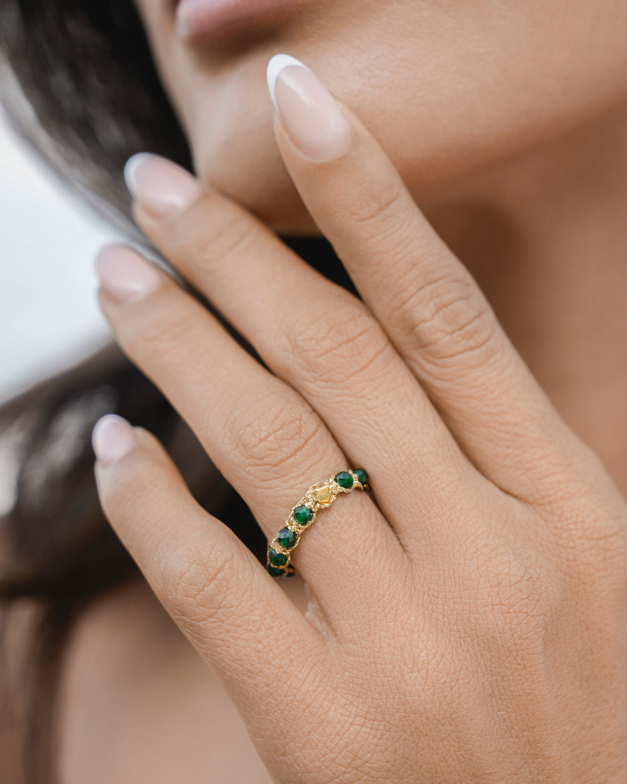 Green Spinel Rings | Gold