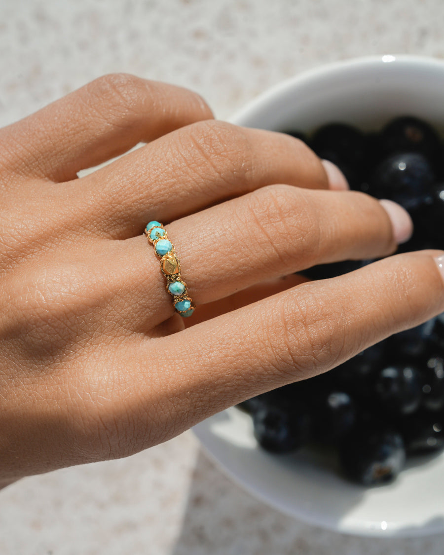 Light Turquoise Rings | Gold