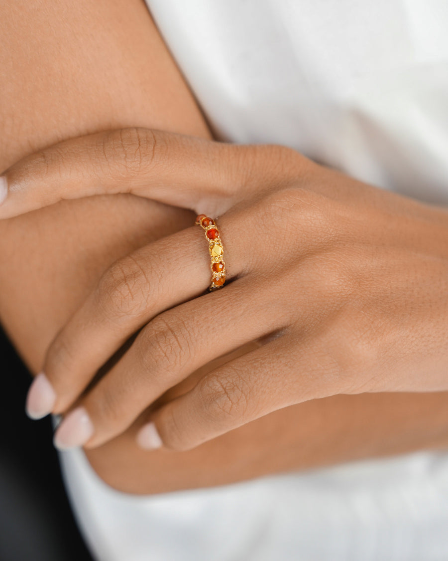 Carnelian From Brazil Rings | Gold