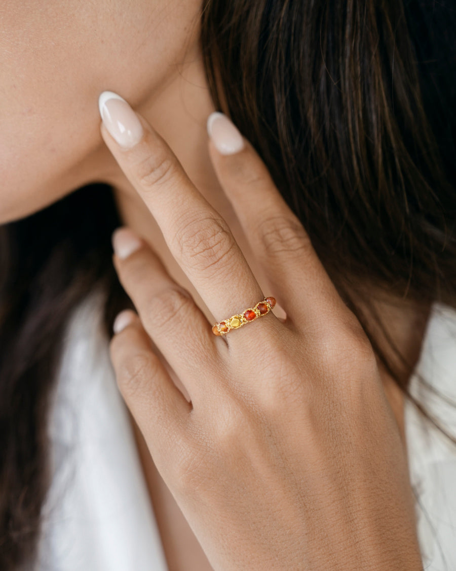 Carnelian From Brazil Rings | Gold