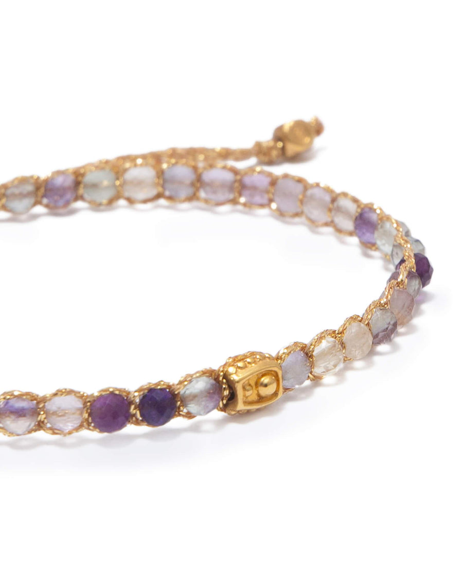 Fluorite from Mexico Bracelet | Gold - Samapura Jewelry