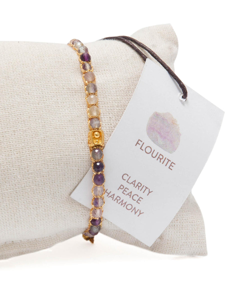 Fluorite from Mexico Bracelet | Gold - Samapura Jewelry