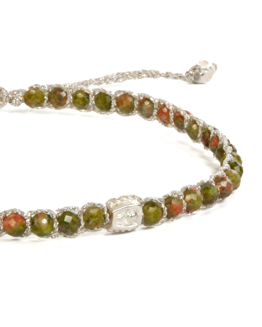 Unakite Bracelet | Silver