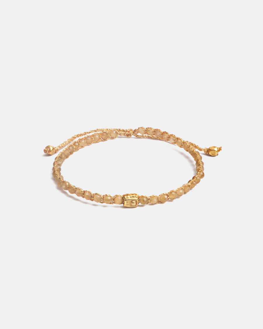 Brown Moonstone Bracelet | Gold