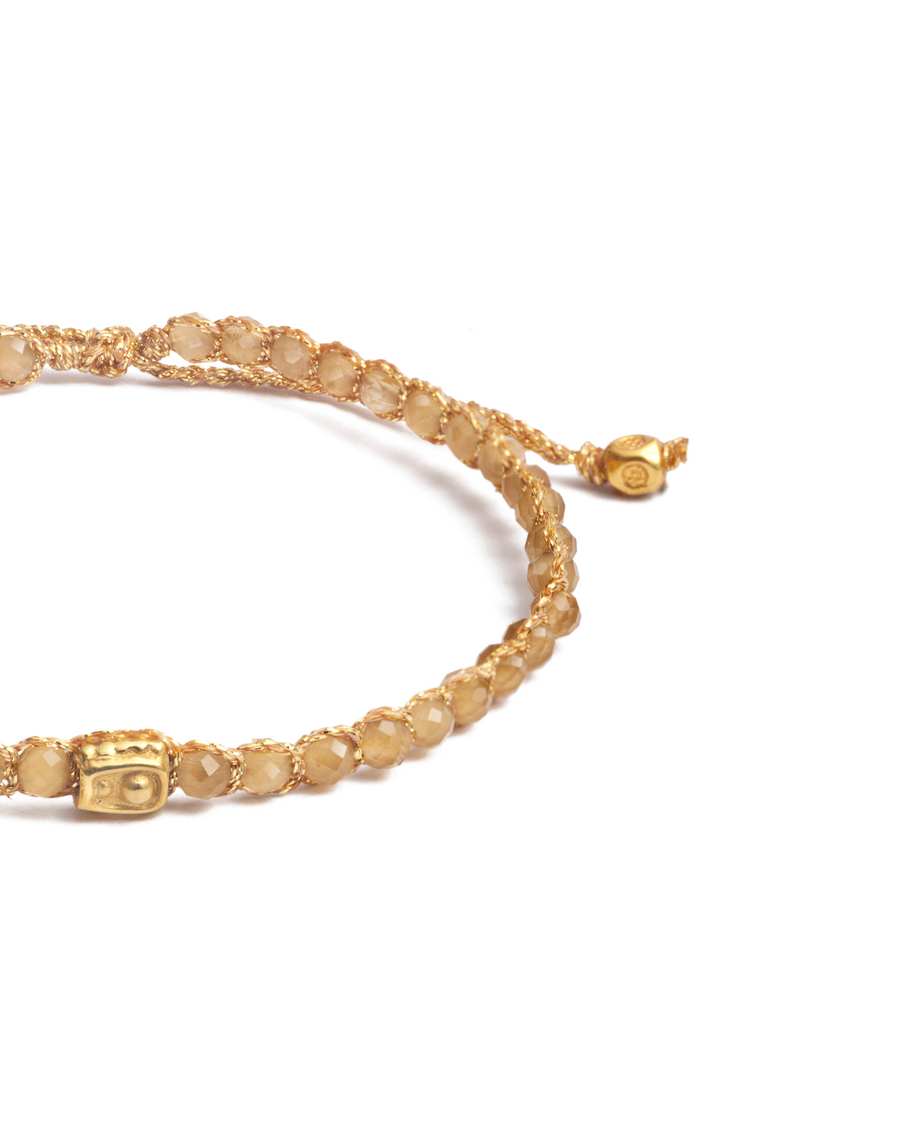 Brown Moonstone Bracelet | Gold