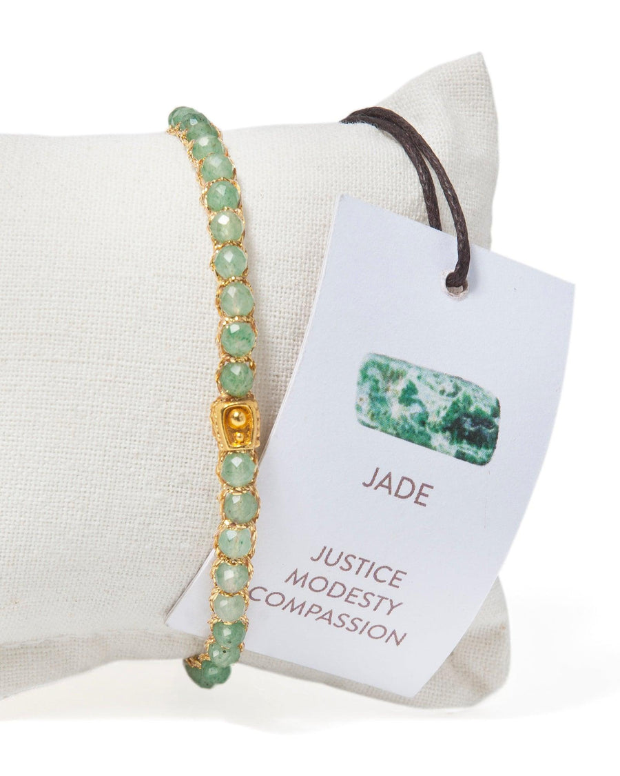 Light Green Jade Bracelet | Gold