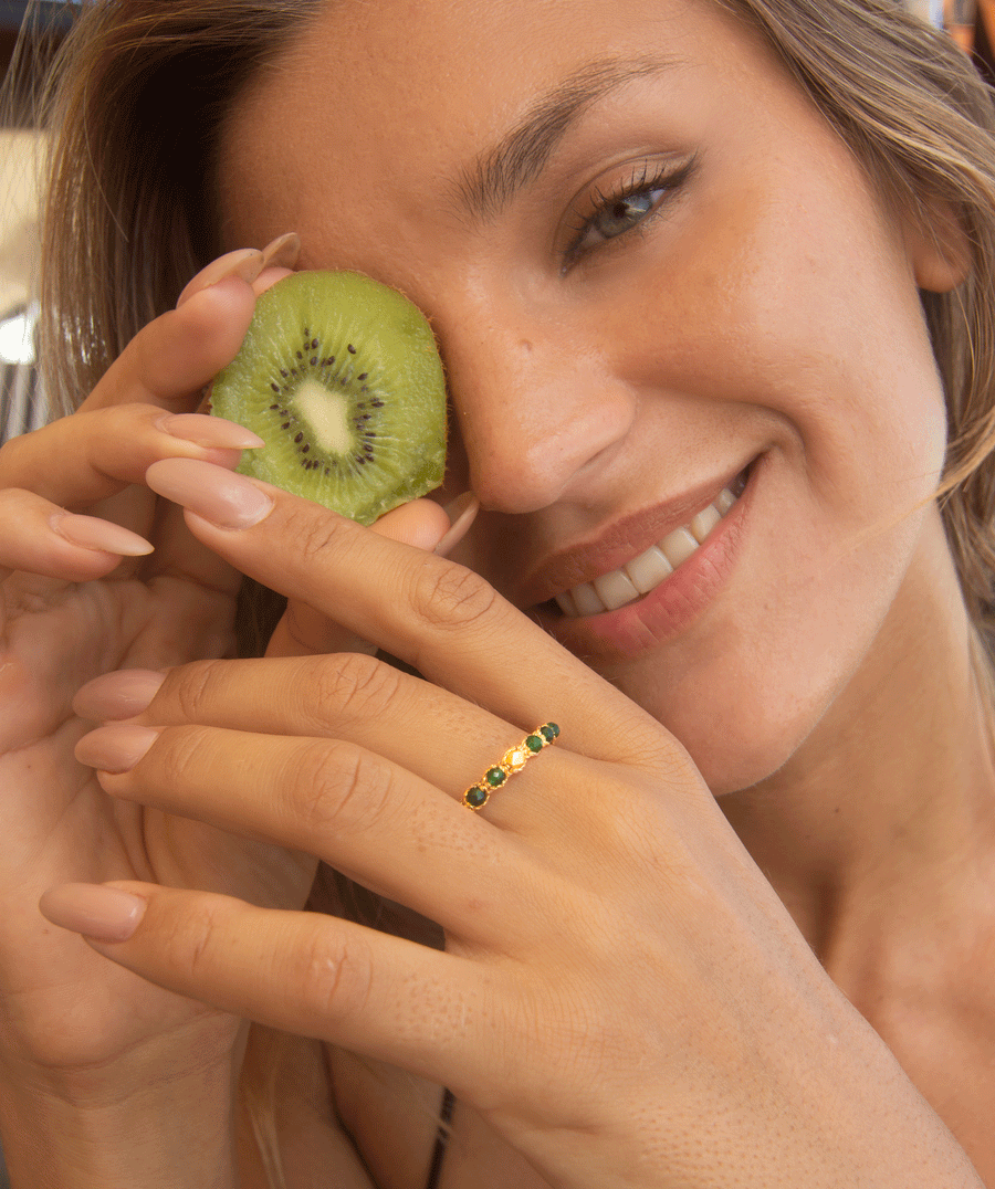 Green Spinel Rings | Gold