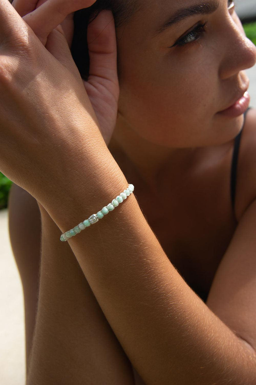 Amazonite from South Africa Bracelet | Silver - Samapura Jewelry