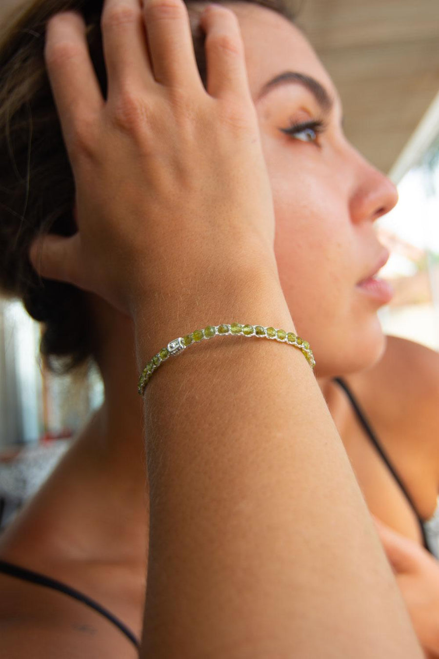 Peridot Bracelet | Silver - Samapura Jewelry