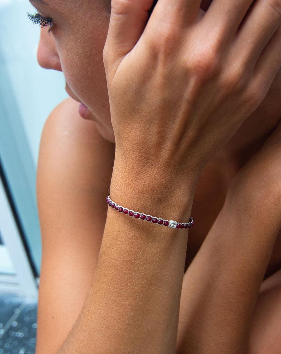 Red Aventurine Bracelet | Silver - Samapura Jewelry