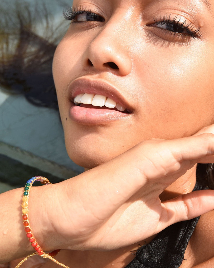 Rainbow Bold Bracelet | Gold