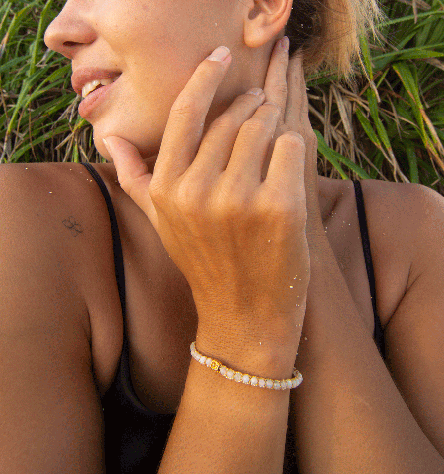Morganite Bracelet | Gold