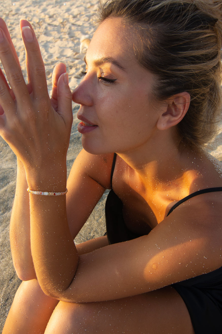 Orange Botswana Agate  Bracelet | Silver