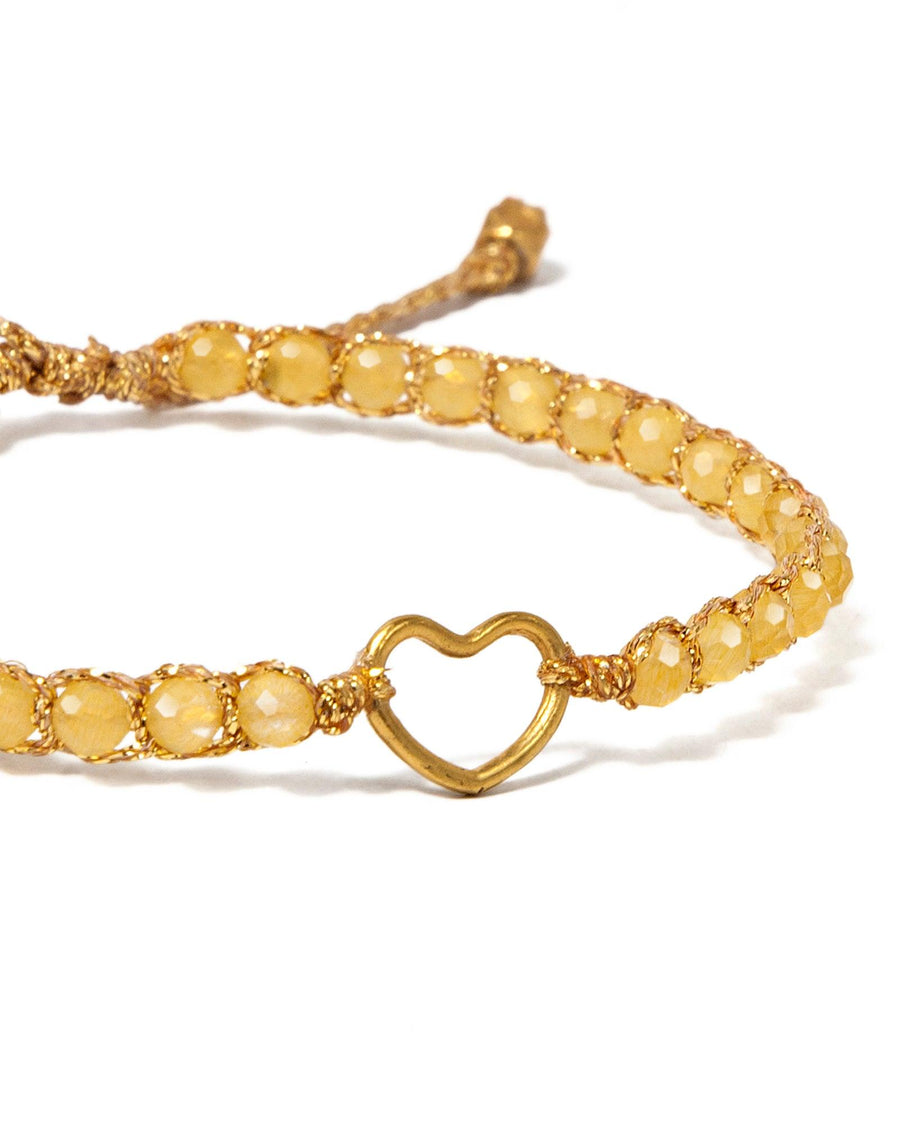 Citrine Bracelet Heart Kids | Gold - Samapura Jewelry