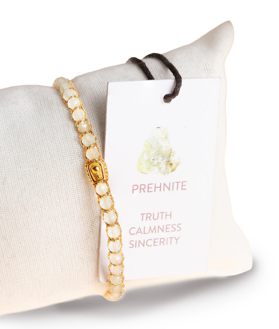 Prehnite Bracelet | Gold