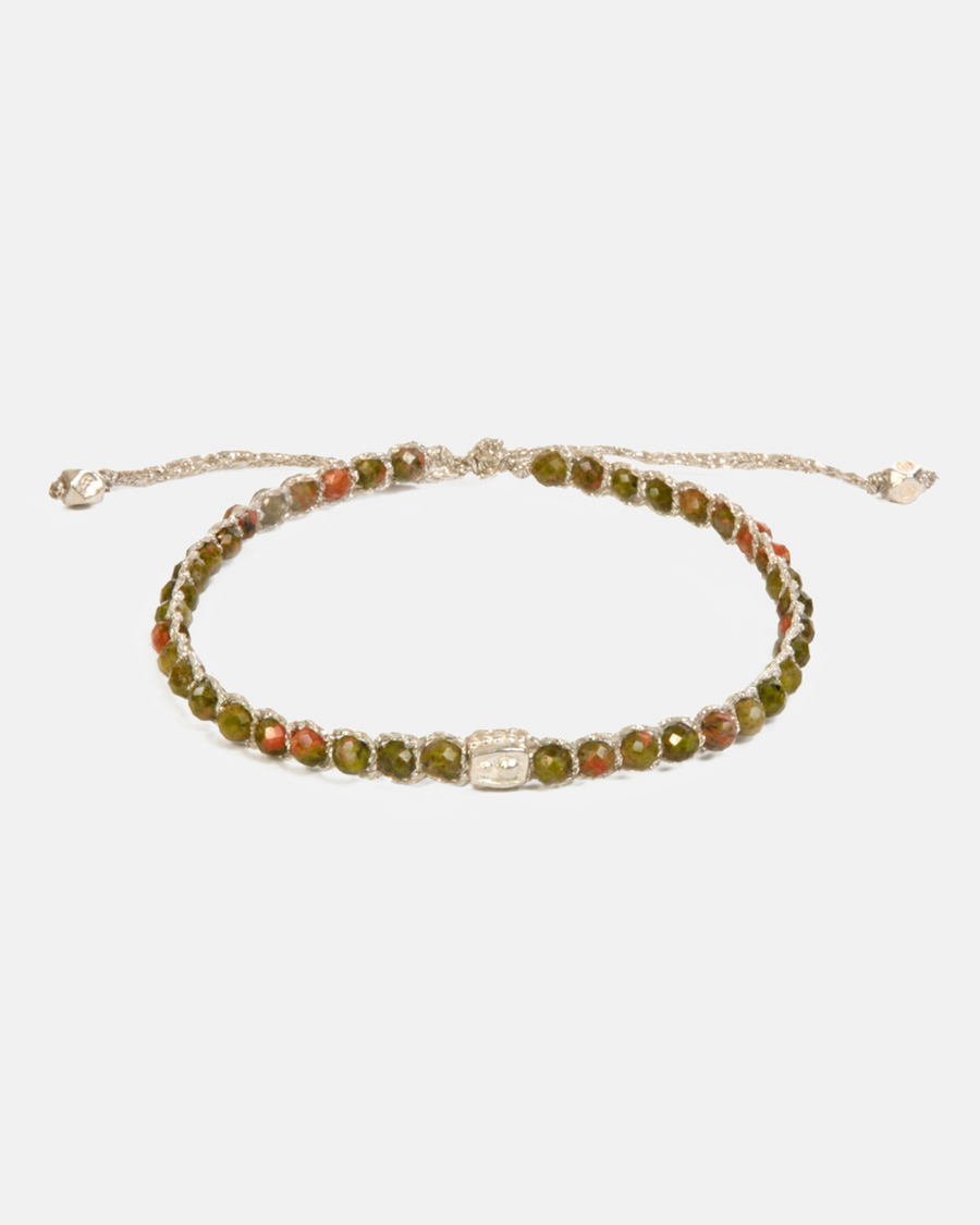 Unakite Bracelet | Silver