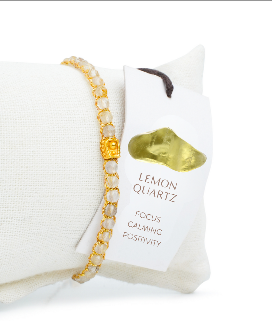 Lemon Quartz Bracelet | Gold