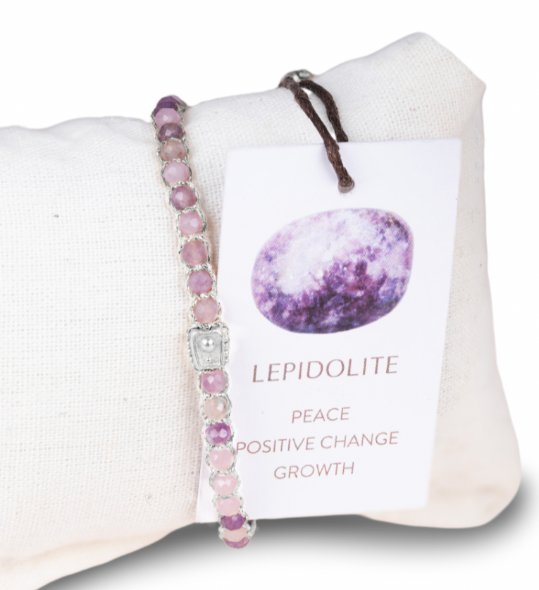 Lepidolite Bracelet | Silver