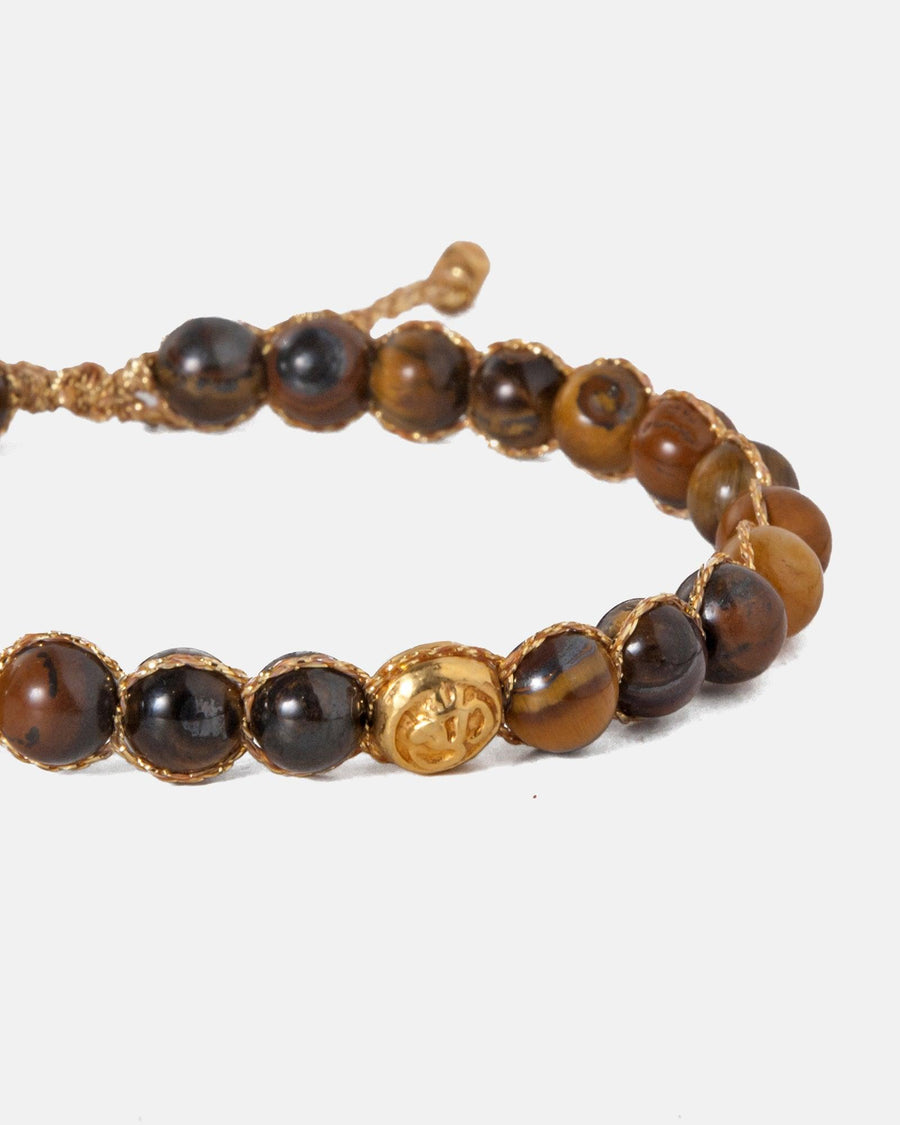 Tiger Eye 6mm Bracelet | Gold - Samapura Jewelry