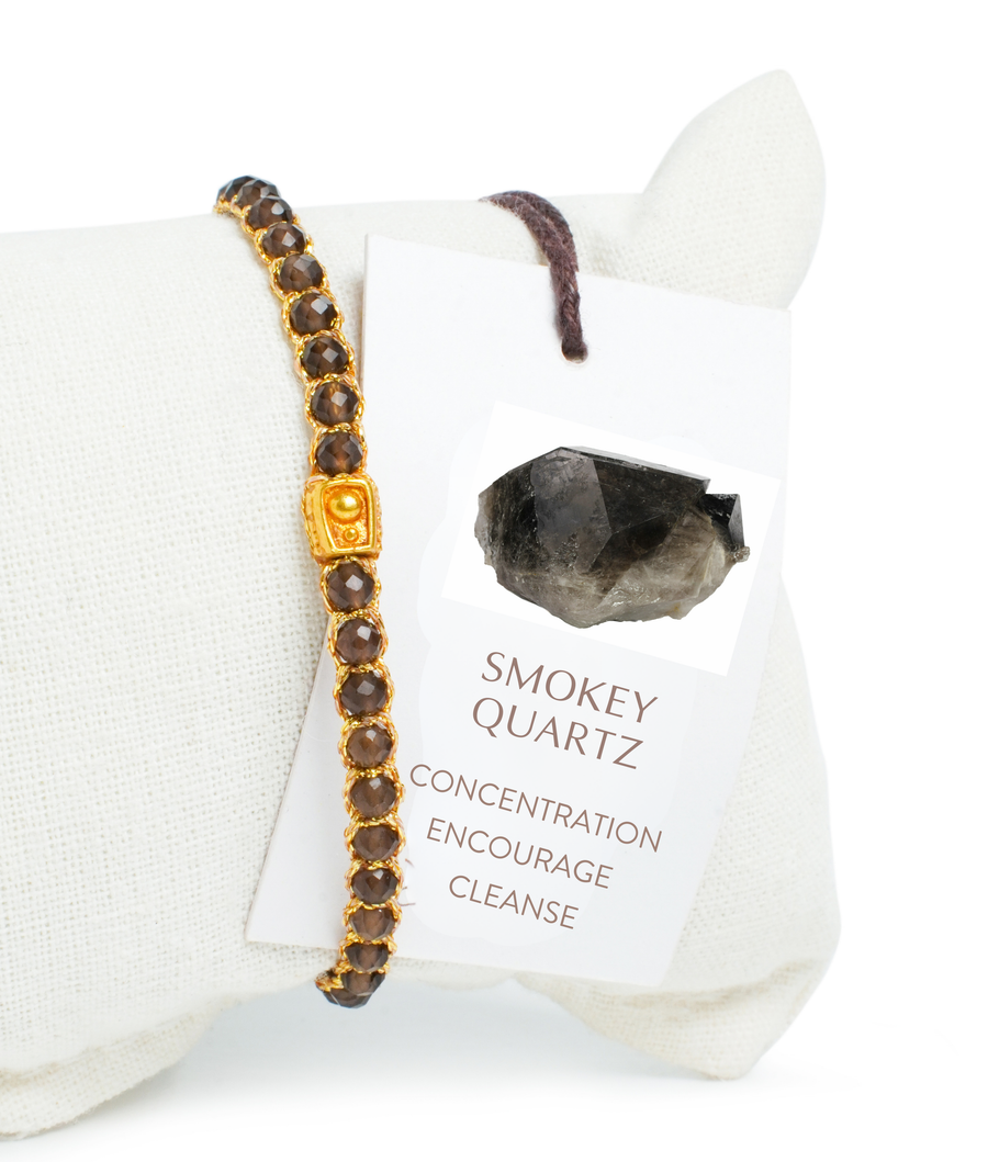 Smoky Quartz Bracelet | Gold