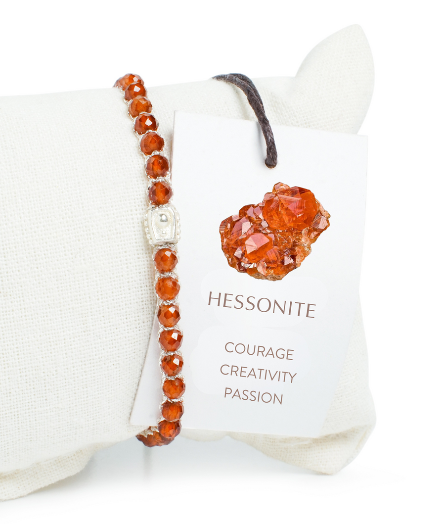 Hessonite Garnet Bracelet | Silver