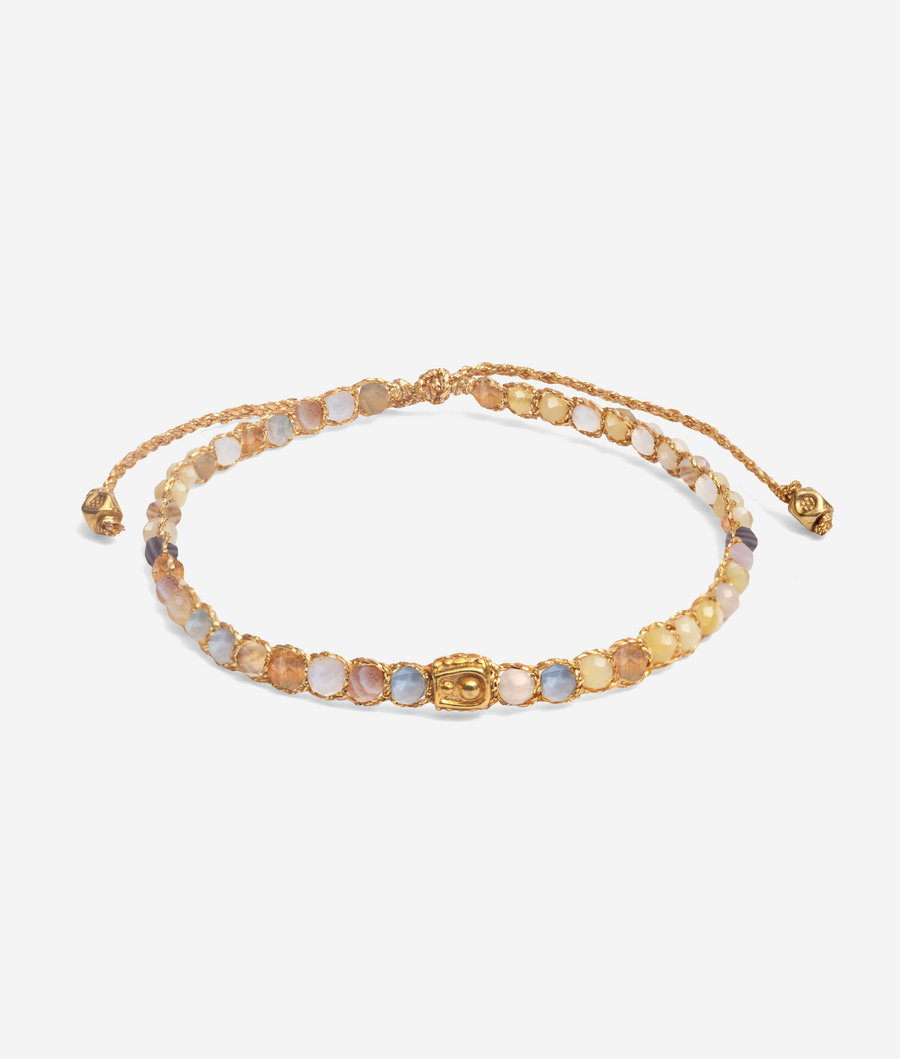Botswana Agata Bracelet | Gold