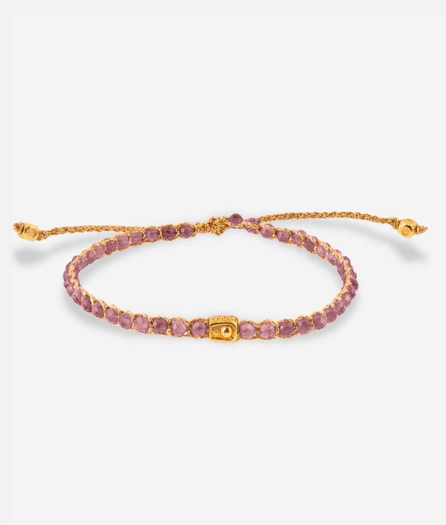 Rhodolite from Sri Lanka  Bracelet | Gold