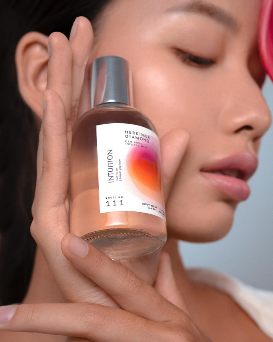 Bundle, Angel No.111,hand-blended Gem Aura Fragrance infused with Herkimer Diamonds.