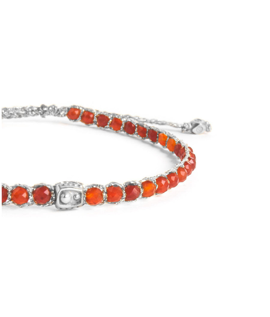 Dark Carnelian Bracelet | Silver