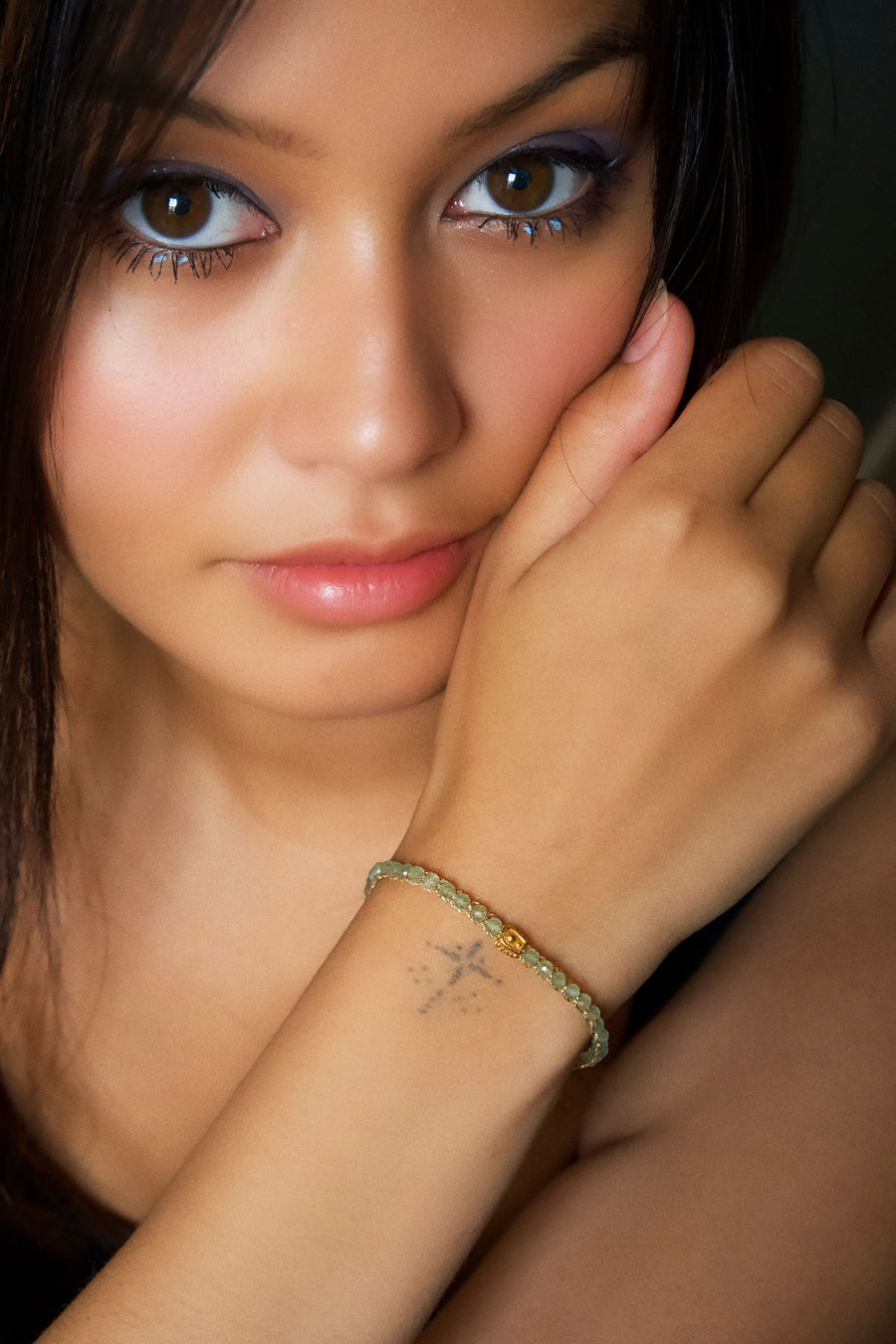 Green Jade Bracelet | Gold