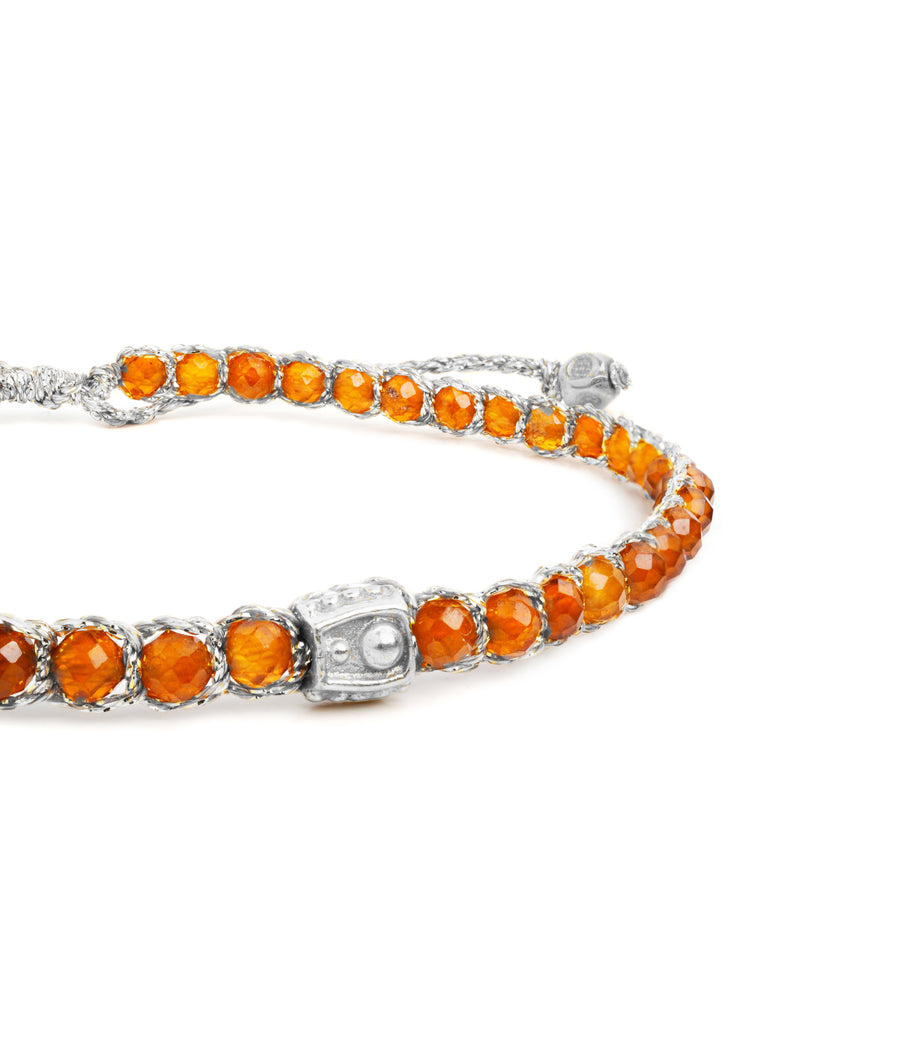Orange Garnet Bracelet | Silver