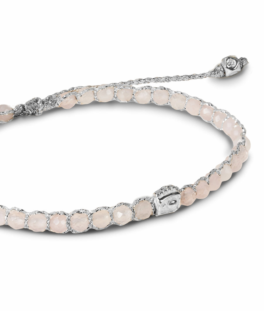 Rose Quartz Bracelet | Silver