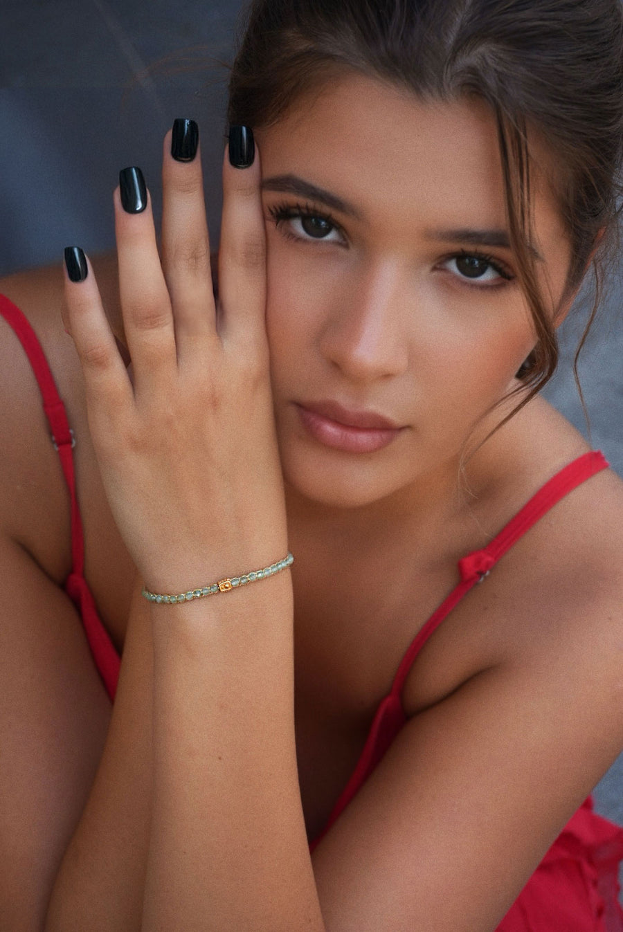 Green Jade Bracelet | Gold