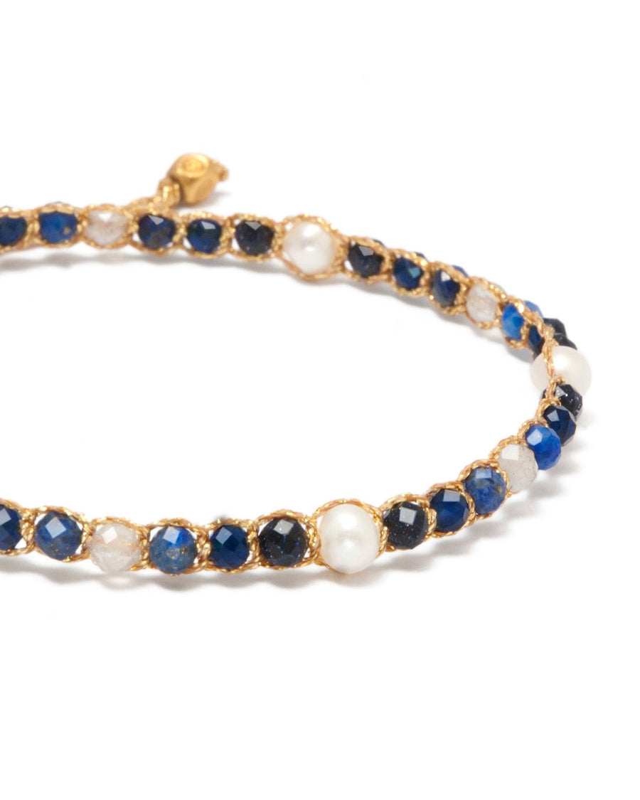 Fresh Water Pearl & Gemstone Bracelet | Sky - Samapura Jewelry