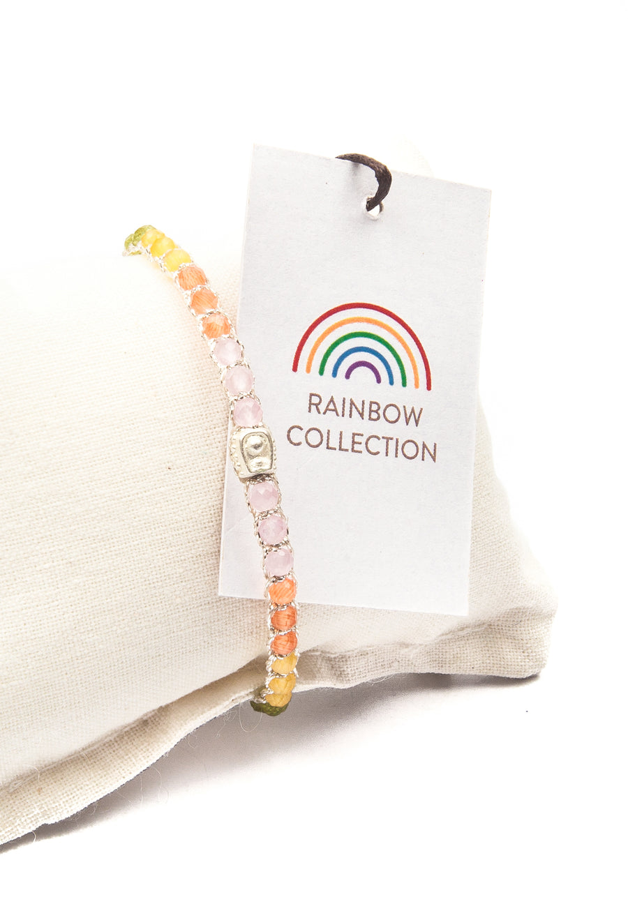 Rainbow Pastel Bracelet | Silver