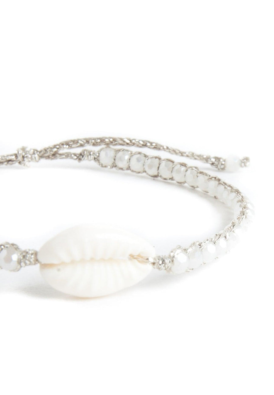 Crystal Rainbow Shell Bracelet | Silver - Samapura Jewelry