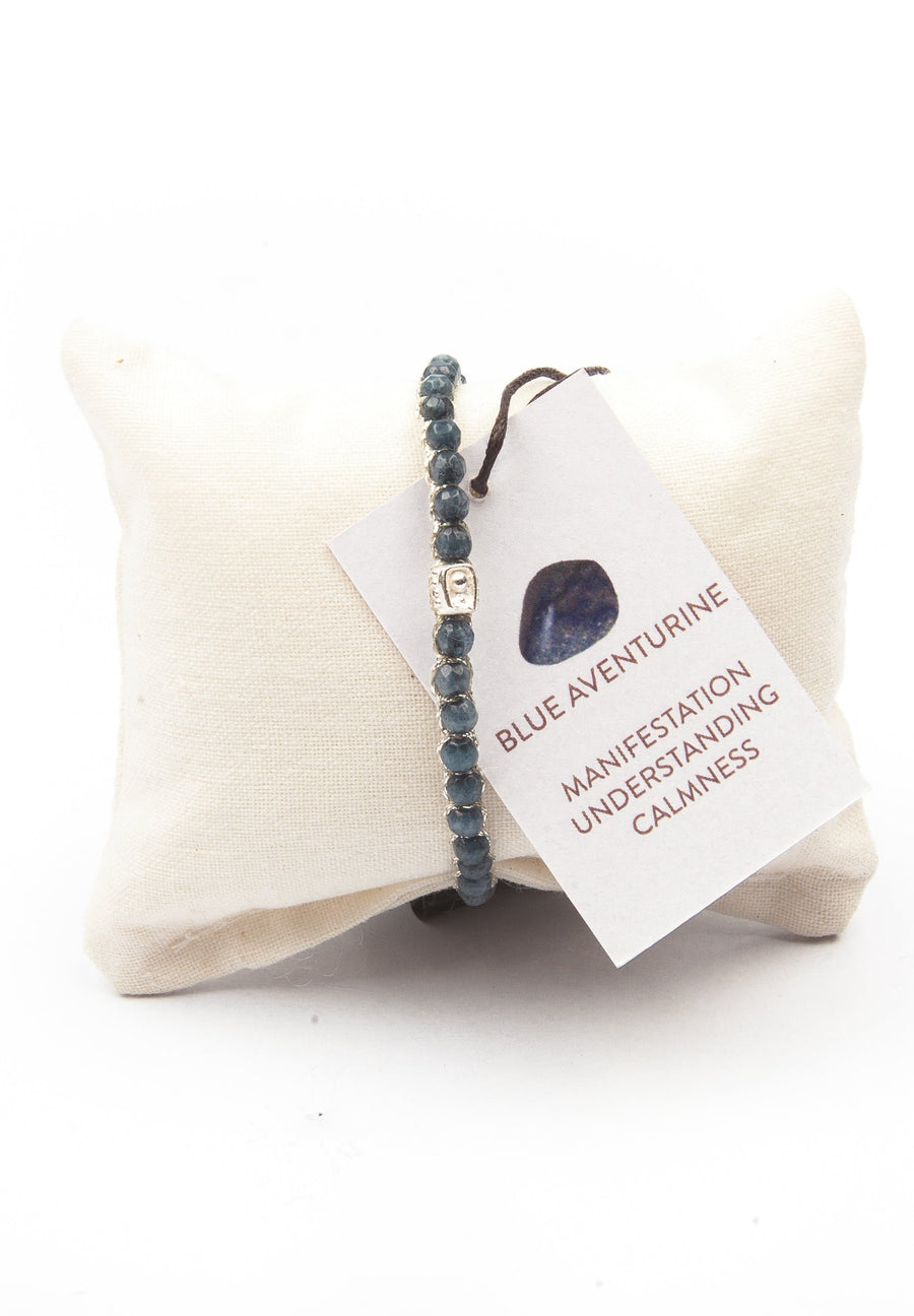 Blue Aventurine Bracelet | Silver