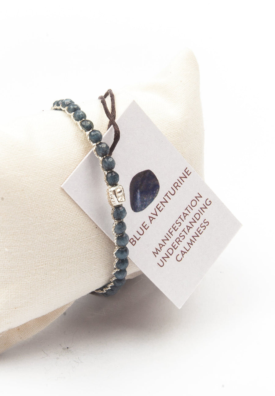 Blue Aventurine Bracelet | Silver