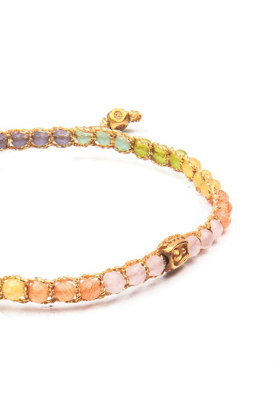 Rainbow Pastel Bracelet | Gold - Samapura Jewelry